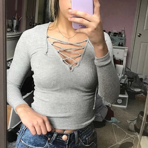 Urban Outfitters Tops - grey long sleeve Urban Outfitters Tops - grey long sleeve
